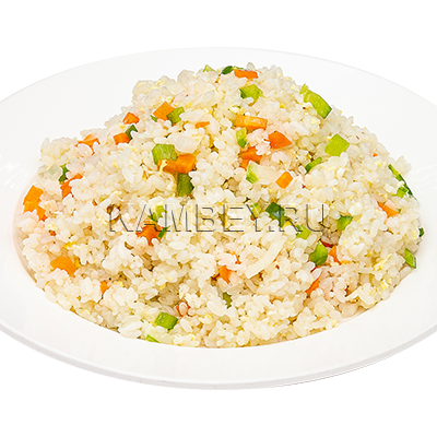 Рис с овощами и яйцом