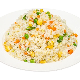Рис с горошком и яйцом
