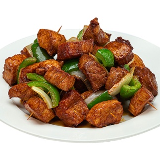 Шашлычки на шпажке с овощами